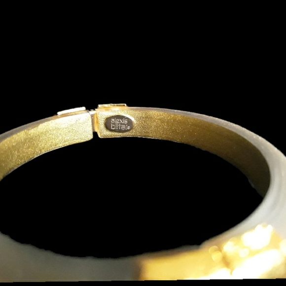 Alexis Bittar Gold Hinged Bangle - Picture 2 of 5